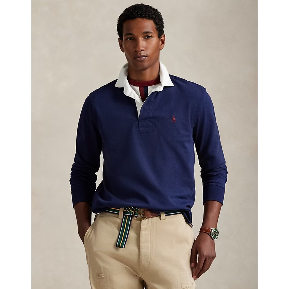 Polo Ralph Lauren Mens Classic Fit The Iconic Rugby Shirt Newport Navy‎ XL NWT